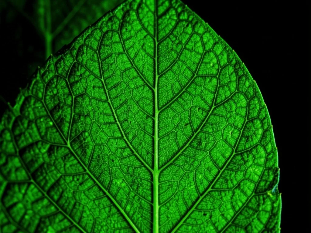 Botanical leaf macro cross-section